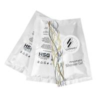 Гель для душа 15 мл с логотипом заказчика на круглой бумажной этикетке SACHET-R-SG15LP HSG