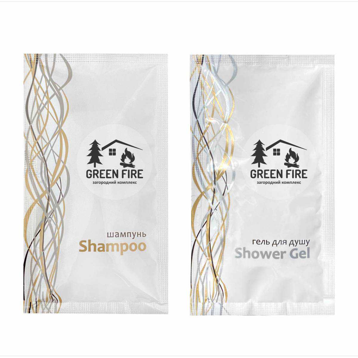 Гель для душа 15 мл с логотипом заказчика на круглой бумажной этикетке SACHET-R-SG15LP HSG