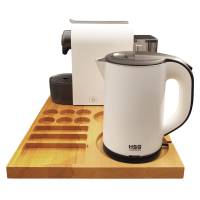 Набір гостинності - кавоварка, електрочайник, піднос дерев'яний N42+H1268+HS-201 White HSG Набір гостинності - кавоварка, електрочайник, піднос дерев'яний N42+H1268+HS-201 White HSG