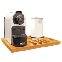 Набор гостеприимства - кофеварка, электрочайник, поднос деревянный N42+H1268+HS-201 White HSG