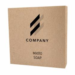 Мило 20 гр в коробочці з логотипом замовника, коробочка з крафт картону LCr1-SO20 HSG