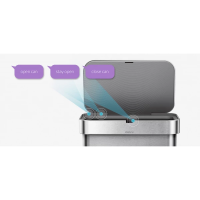 Урна сенсорна 58л FPP з кишенею для мішків