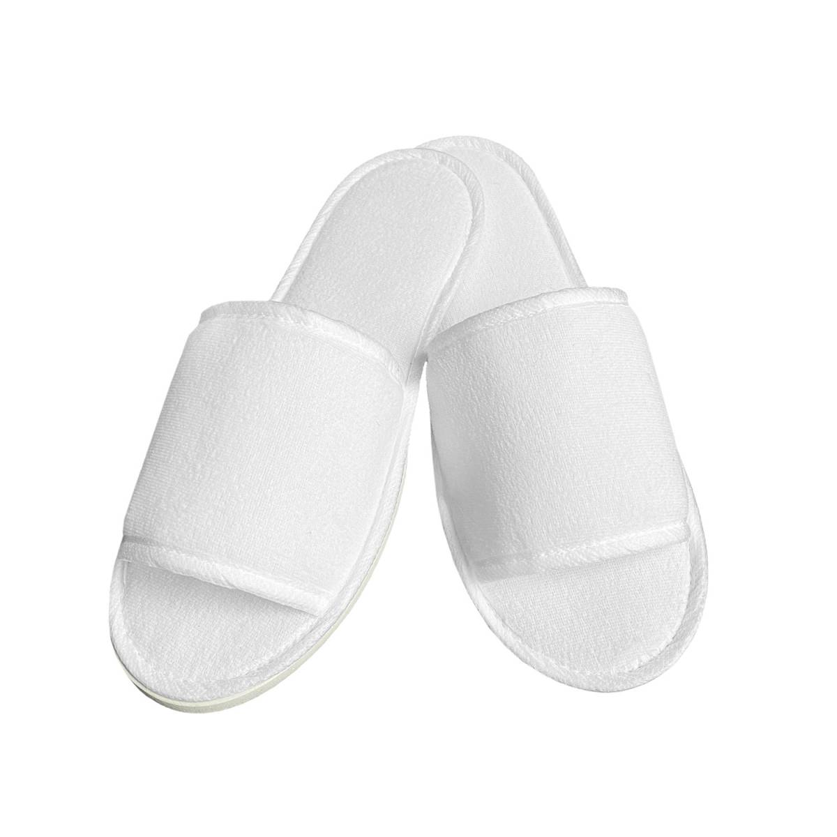 Тапочки велюровые открытые для гостиниц, подошва EVA 4 мм V1E4 HSG