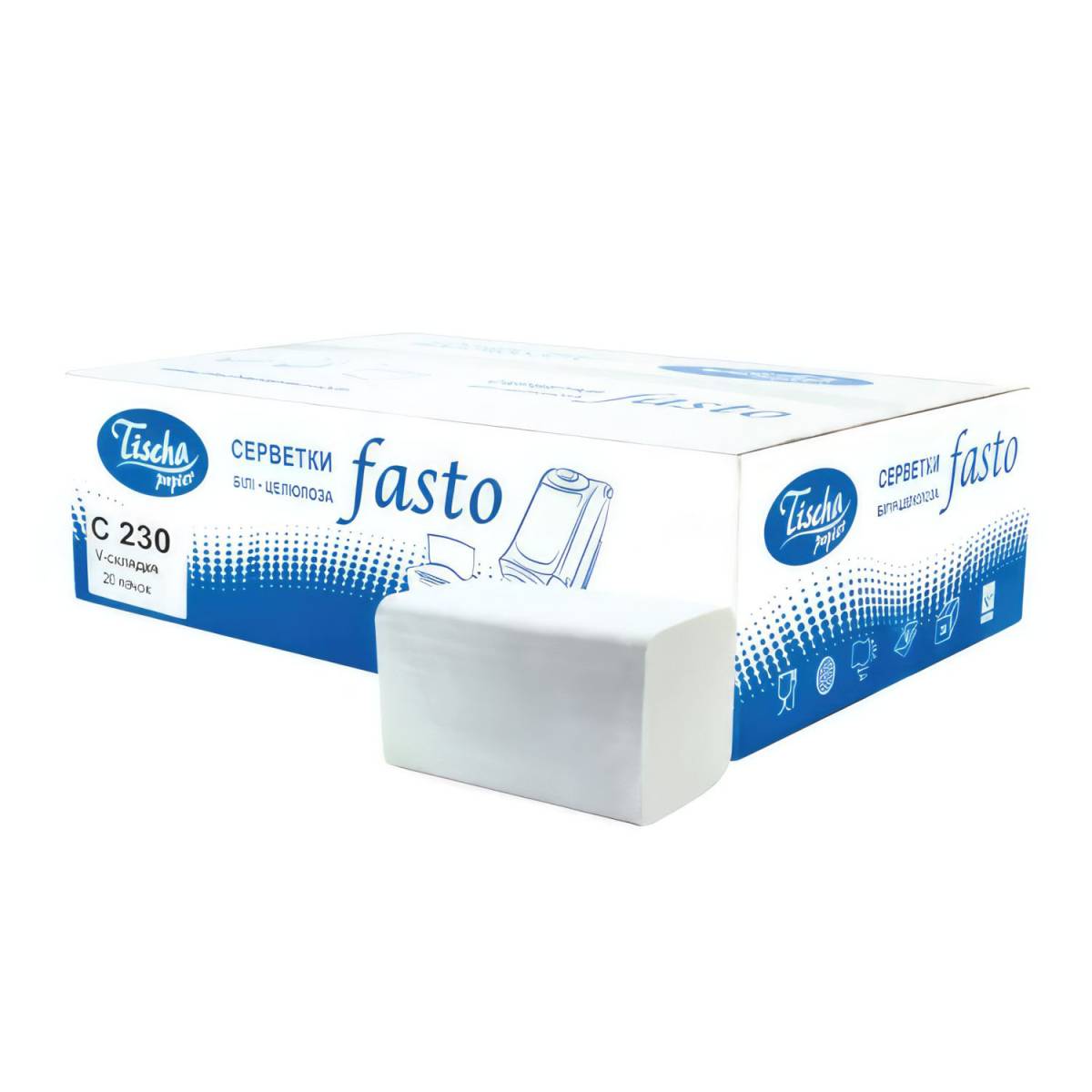 Салфетки столовые FASTO 20 упаковок (C230) C230 Tischa Papier