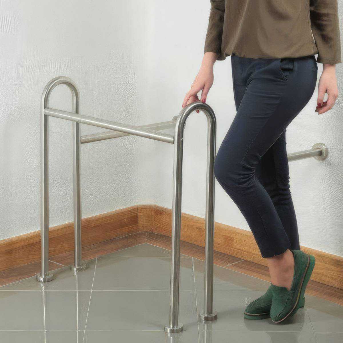 Поручень опорный под раковину Ø32, для людей с ограниченными возможностями 146300 Noksi