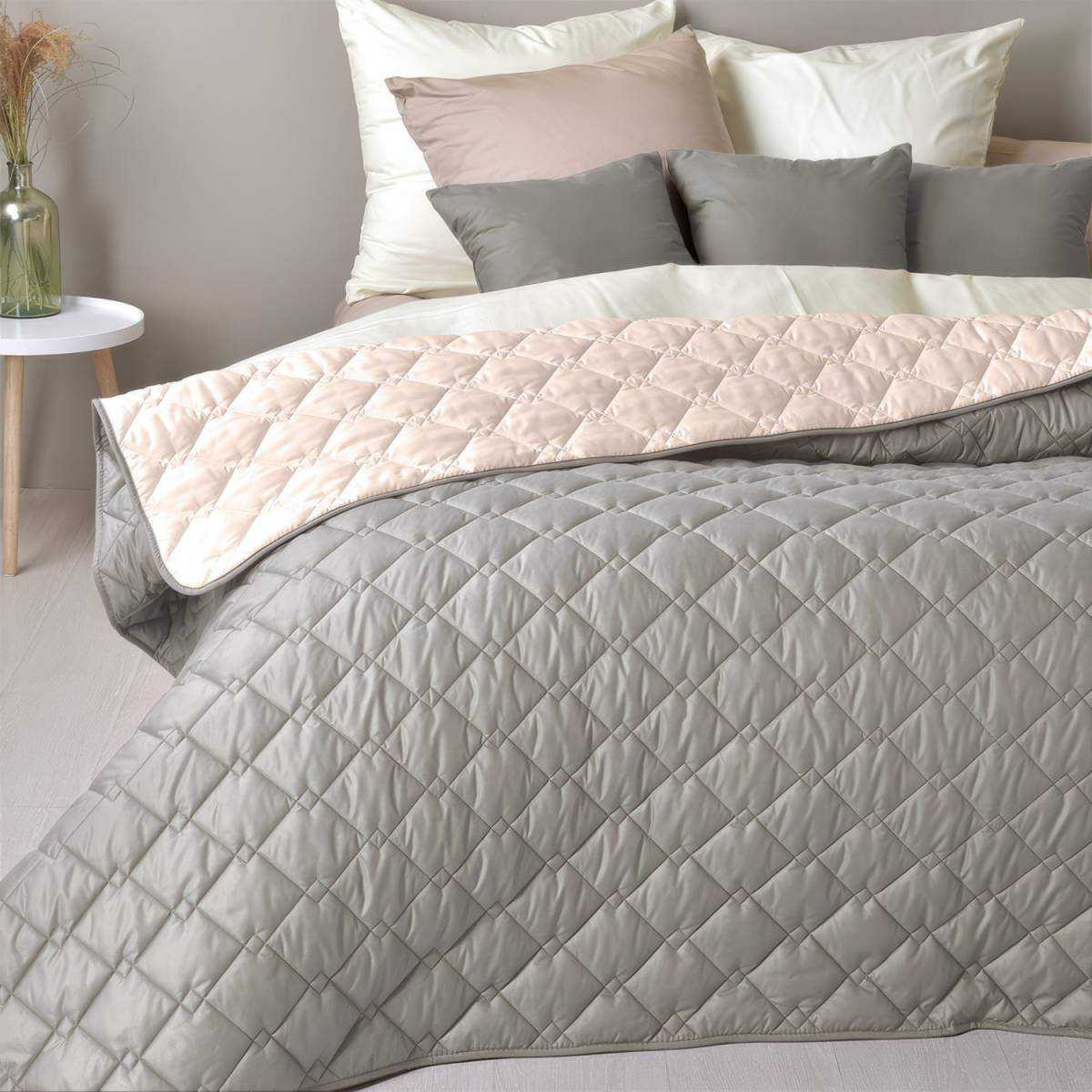 Покривало двостороннє Стиль Cube сірий/беж 8-xxxxxx Grey HSG