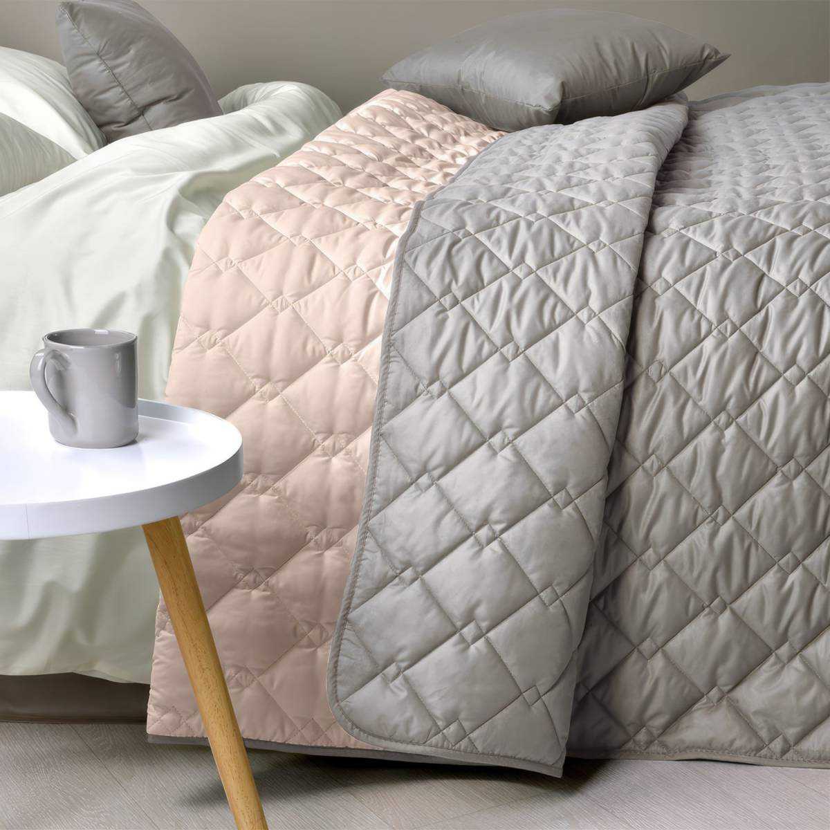 Покривало двостороннє Стиль Cube сірий/беж 8-xxxxxx Grey HSG