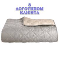 Покривало двостороннє з лого клієнта, Стиль Cube сірий/беж 8-3xxxxx Grey Logo HSG