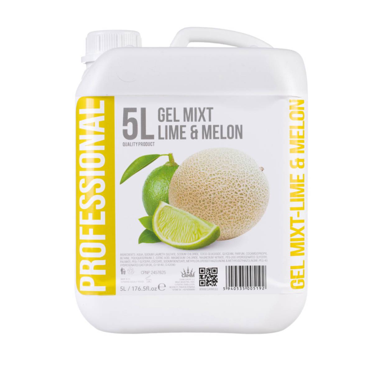 Гель 2в1 Professional Lime&Melon 5 л, для волос и тела 71011 CAHM