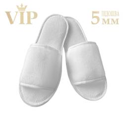 Тапочки велюровые открытые для гостиниц, подошва EVA 5 мм V1E5 HSG