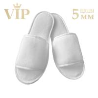 Тапочки велюрові відкриті для готелів, підошва EVA 5 мм V1E5 HSG