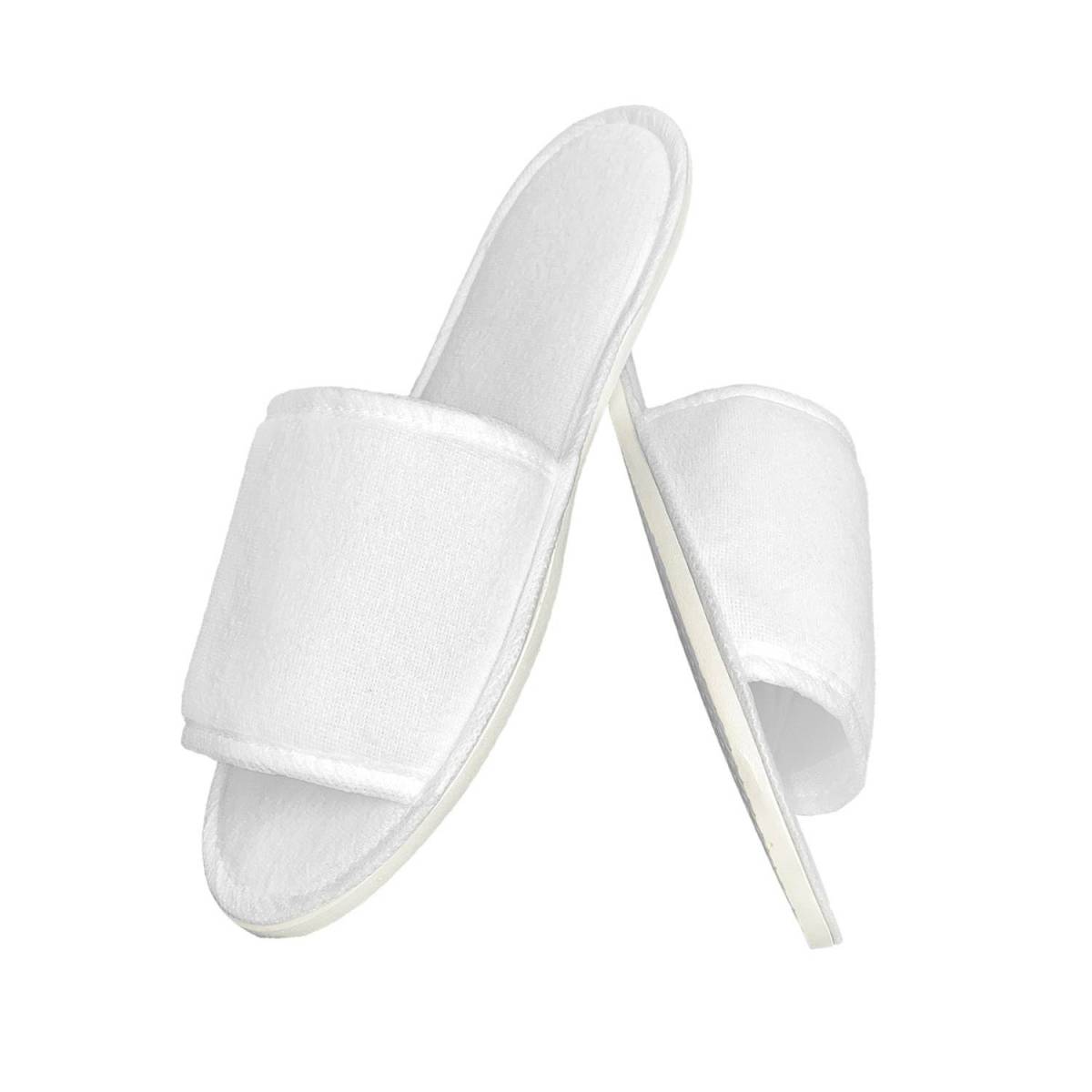 Тапочки велюрові відкриті для готелів, підошва EVA 5 мм V1E5 HSG