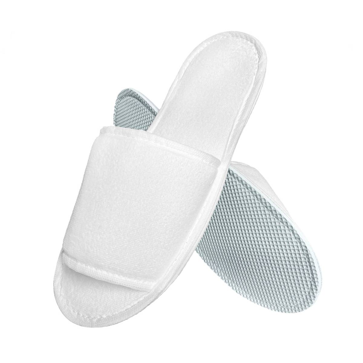 Тапочки велюрові відкриті для готелів, підошва EVA 4 мм V1E4 HSG