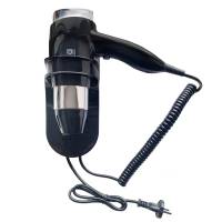 Фен настінний HSG D07 Black з розеткою 1200 Вт, для готелів D07 Black HSG Фен настінний HSG D07 Black з розеткою 1200 Вт, для готелів D07 Black HSG