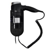 Фен настенный HSG D07 Black с розеткой 1200 Вт, для гостиниц D07 Black HSG