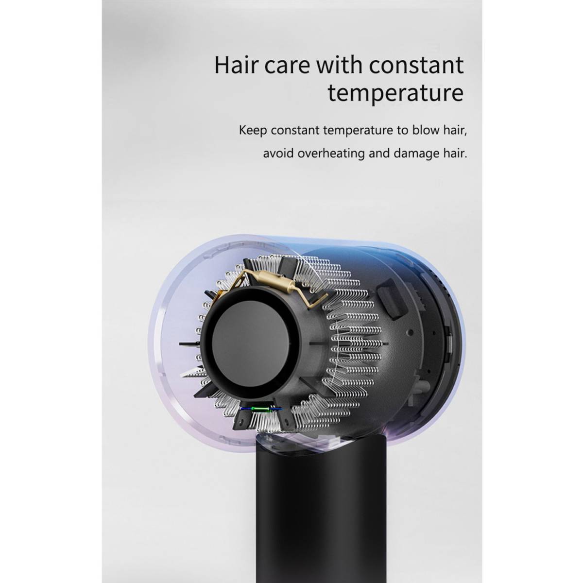 Фен настенный HSG F17 1600W, для гостиниц F17 Black HSG