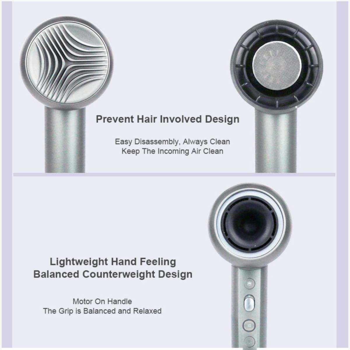 Фен Supersonic 1600 Silver F18 Silver HSG