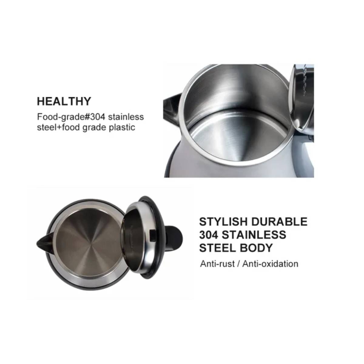 Чайник електрический H1208 STEEL матовый 0,8L H1208 Silver HSG