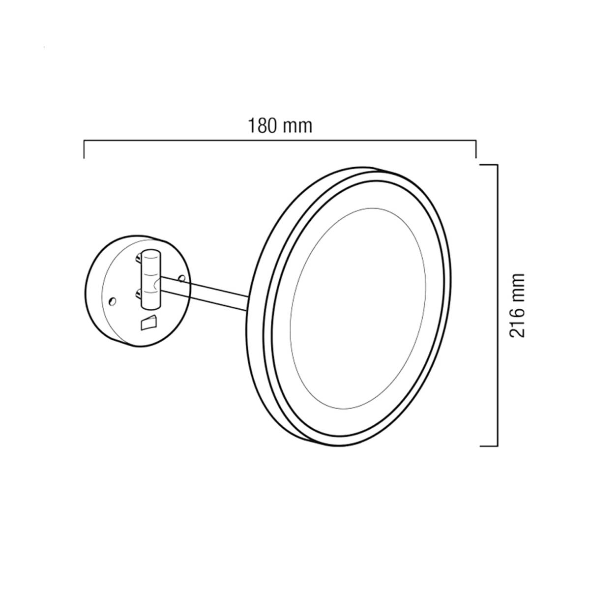 Зеркало Valera OPTIMA LIGHT SMART с кронштейном и автоматической светодиодной подсветкой 207.09 Valera