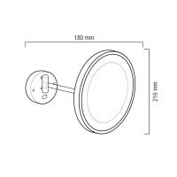 Зеркало Valera OPTIMA LIGHT SMART с кронштейном и автоматической светодиодной подсветкой 207.09 Valera
