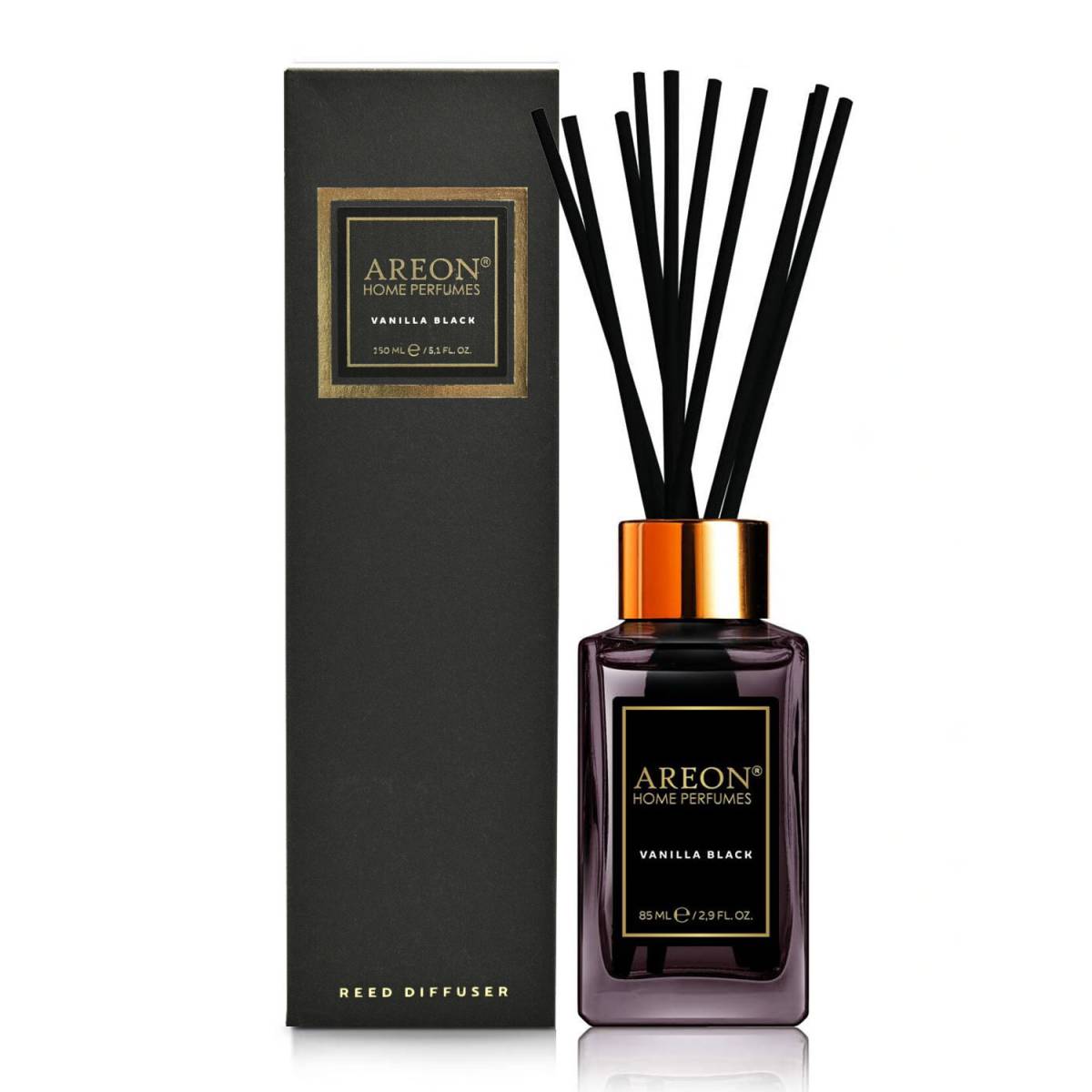 Аромадиффузор Areon Home Perfume Premium Vanilla Black 85мл 3800034972567 Areon