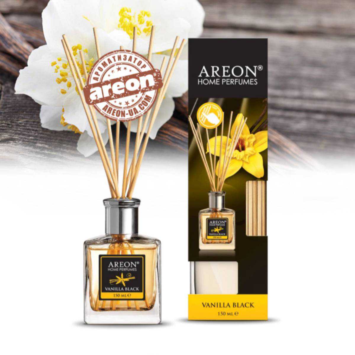 Аромадифузор Areon Home Perfume Vanilla Black 150мл 3800034968027 Areon