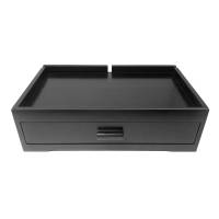 Поднос деревянный для кофеварки с выдвижным ящиком, черный L2 HSG