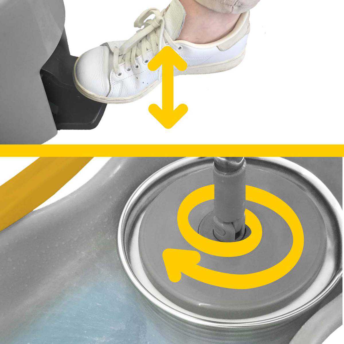 Комплект швабра + ведро с отжимом Espresso360 Plus 10580 APEX - Fratelli Re SpA