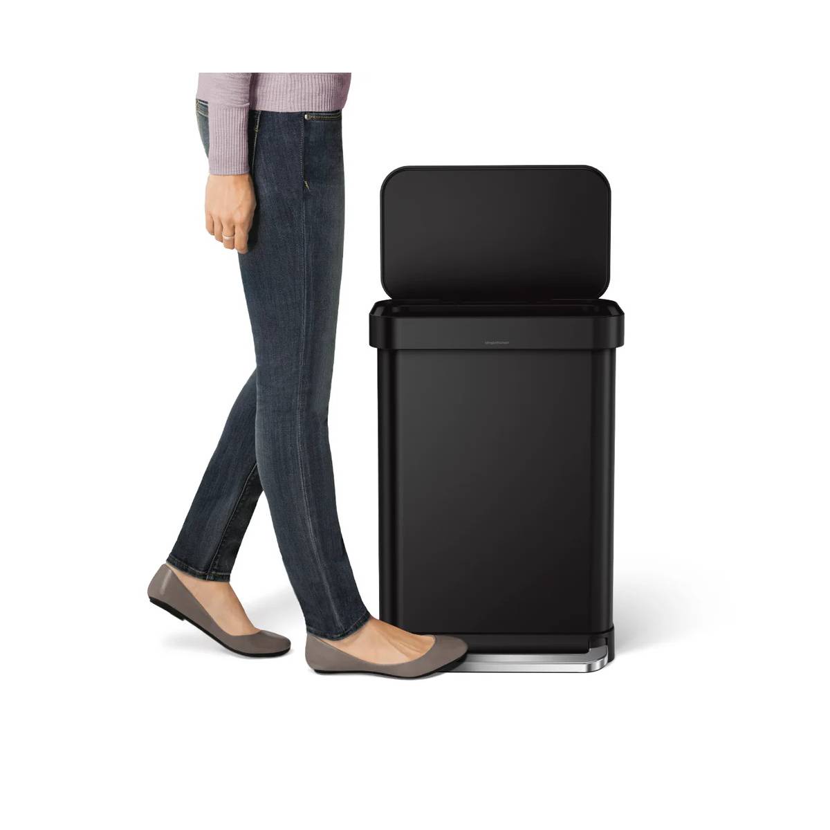 Урна с педалью 55л с карманом для мешков CW2103 Simplehuman