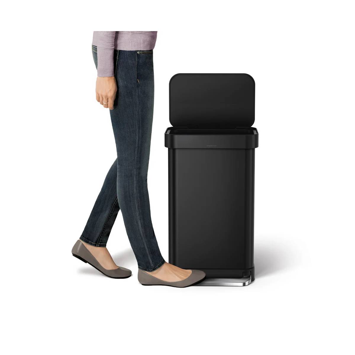 Урна с педалью 45л с карманом для мешков