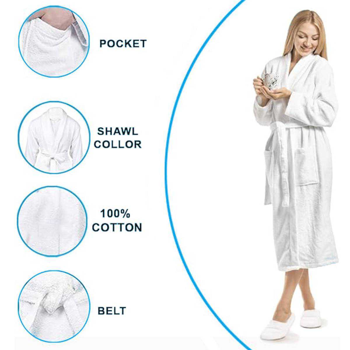 Халат махровий Hotel Lux, розмір XL 400 гр/м2 THL-XL HSG