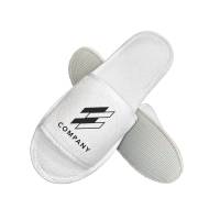 Тапочки махровые TF1E комбинированные с логотипом заказчика TF1E3 HSG