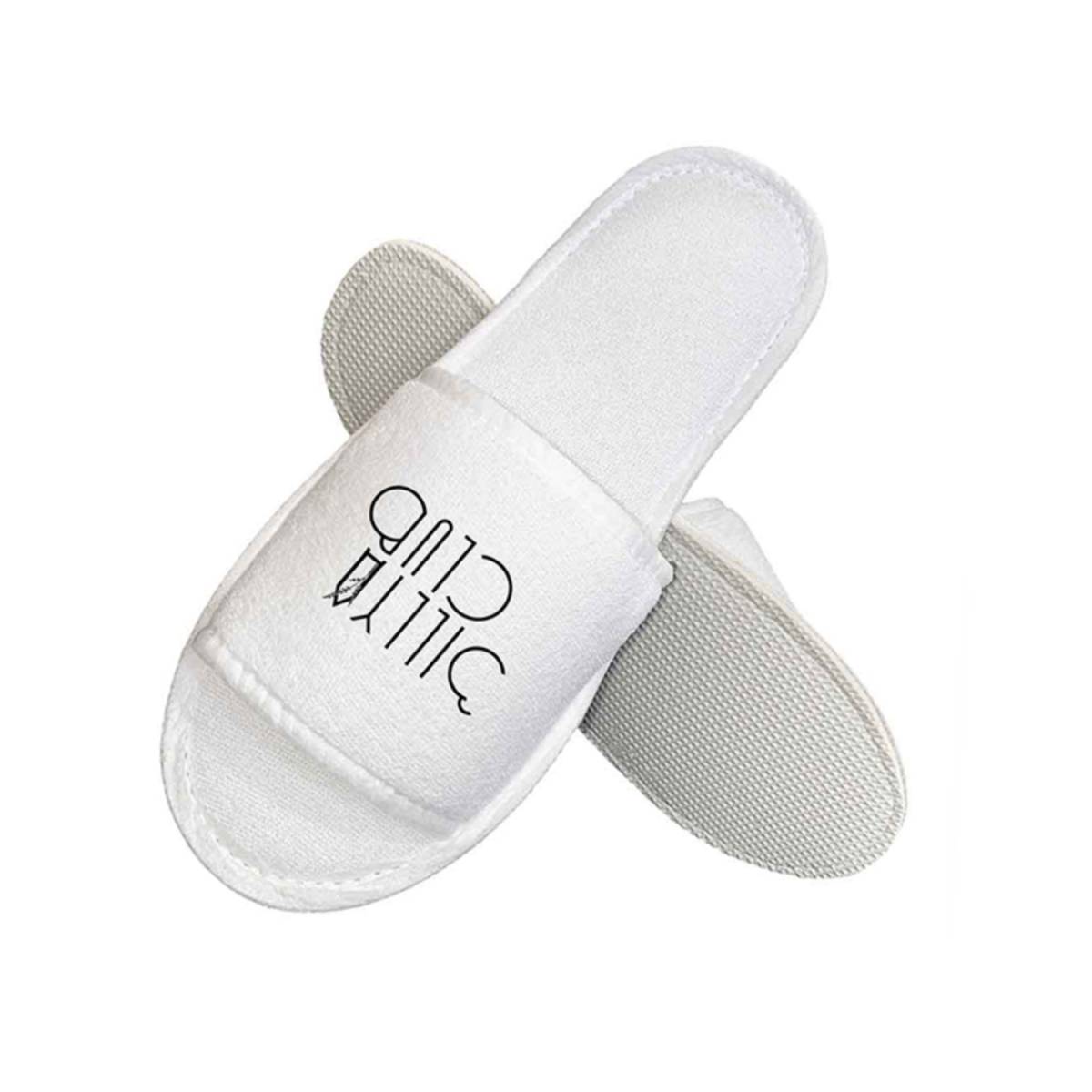 Тапочки махровые TF1E комбинированные с логотипом заказчика TF1E3 HSG