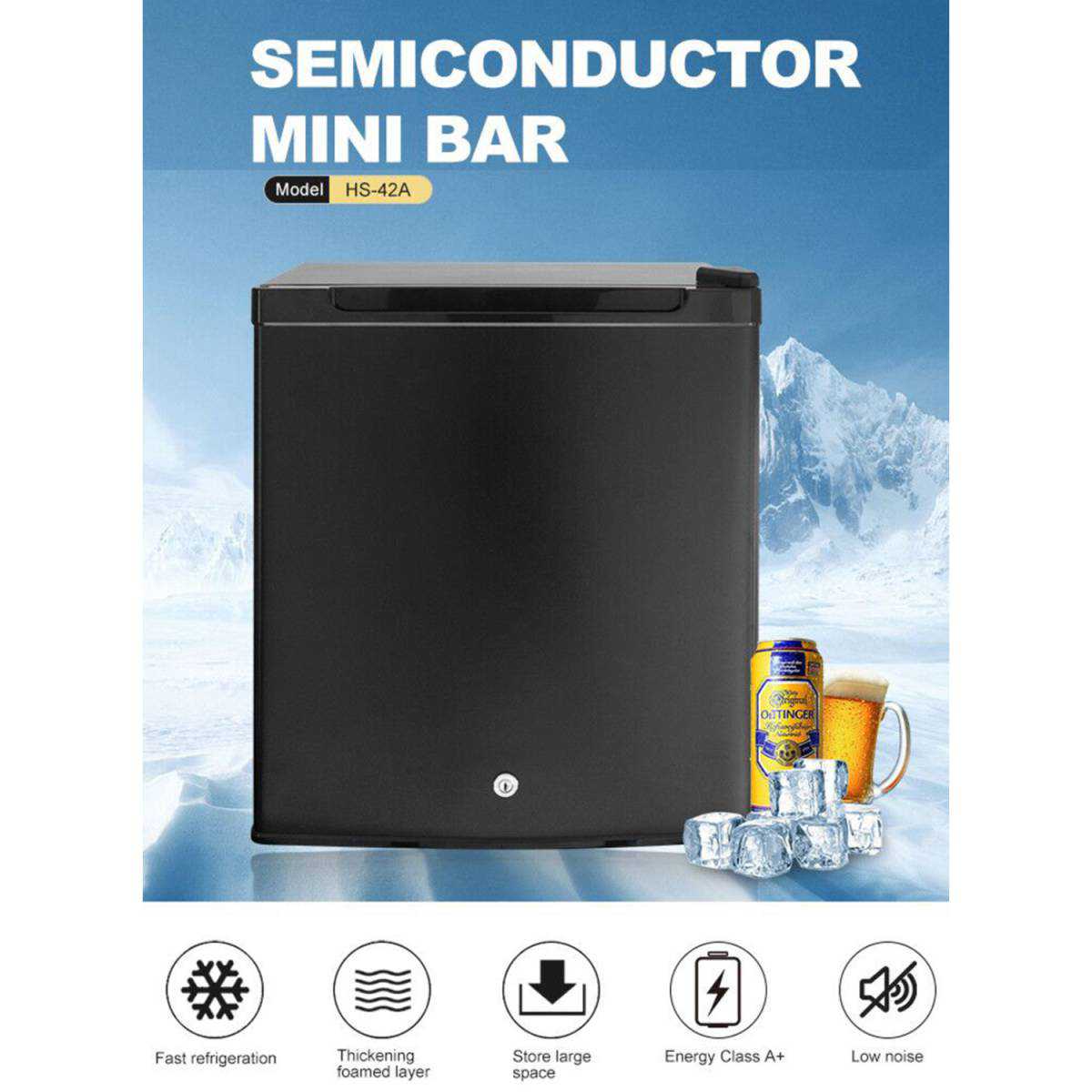 Міні-бар HS-42A термоелектричний з замком та ключами для готелів HS-42A HSG