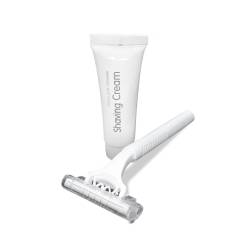 Набір для гоління в коробочці з білого картону з логотипом LW-SK2/T HSG 2