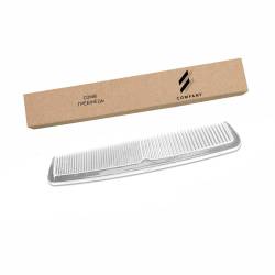 Расческа прозрачная 14 см в картонной коробочке из крафтового картона с логотипом LCr-C14 HSG