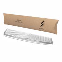 Расческа прозрачная 14 см, в картонной коробочке из крафтового картона с логотипом LCr3-C14 HSG