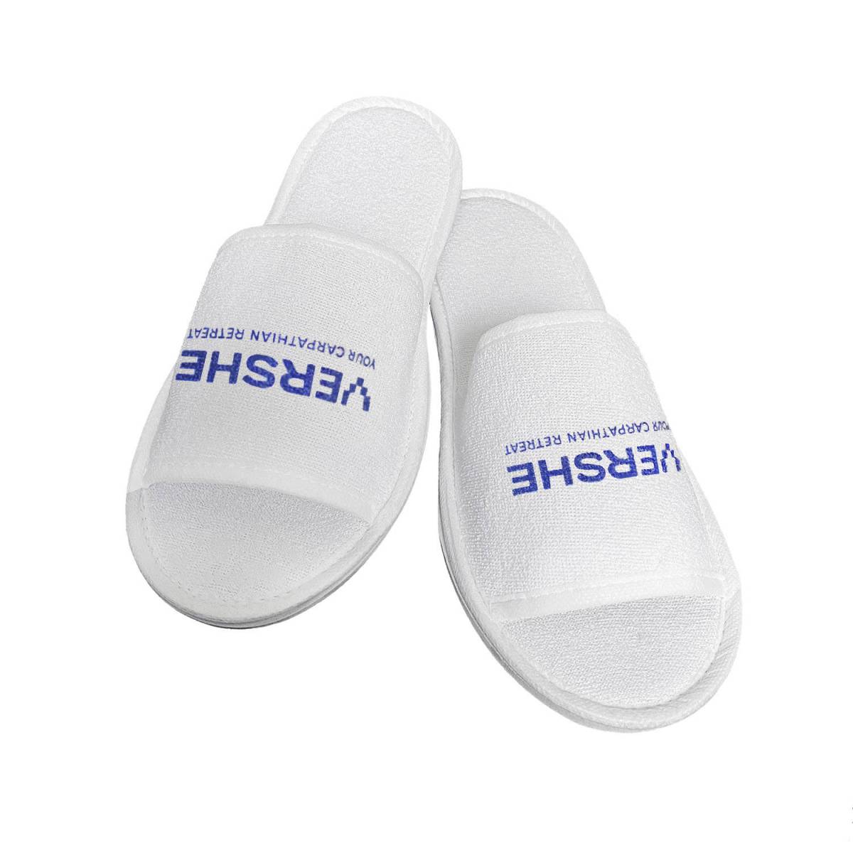 Тапочки махровые TF1E комбинированные с логотипом заказчика TF1E3 HSG