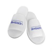 Тапочки махровые TF1E комбинированные с логотипом заказчика TF1E3 HSG Тапочки махровые TF1E комбинированные с логотипом заказчика TF1E3 HSG