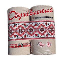 Папір туалетний “Обухівський” сірий (Упаковка 4 шт) 51507 Київський картонно-паперовий комбінат