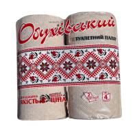 Туалетная бумага "Обуховская" серая (Упаковка 4 шт) 51507 Київський картонно-паперовий комбінат