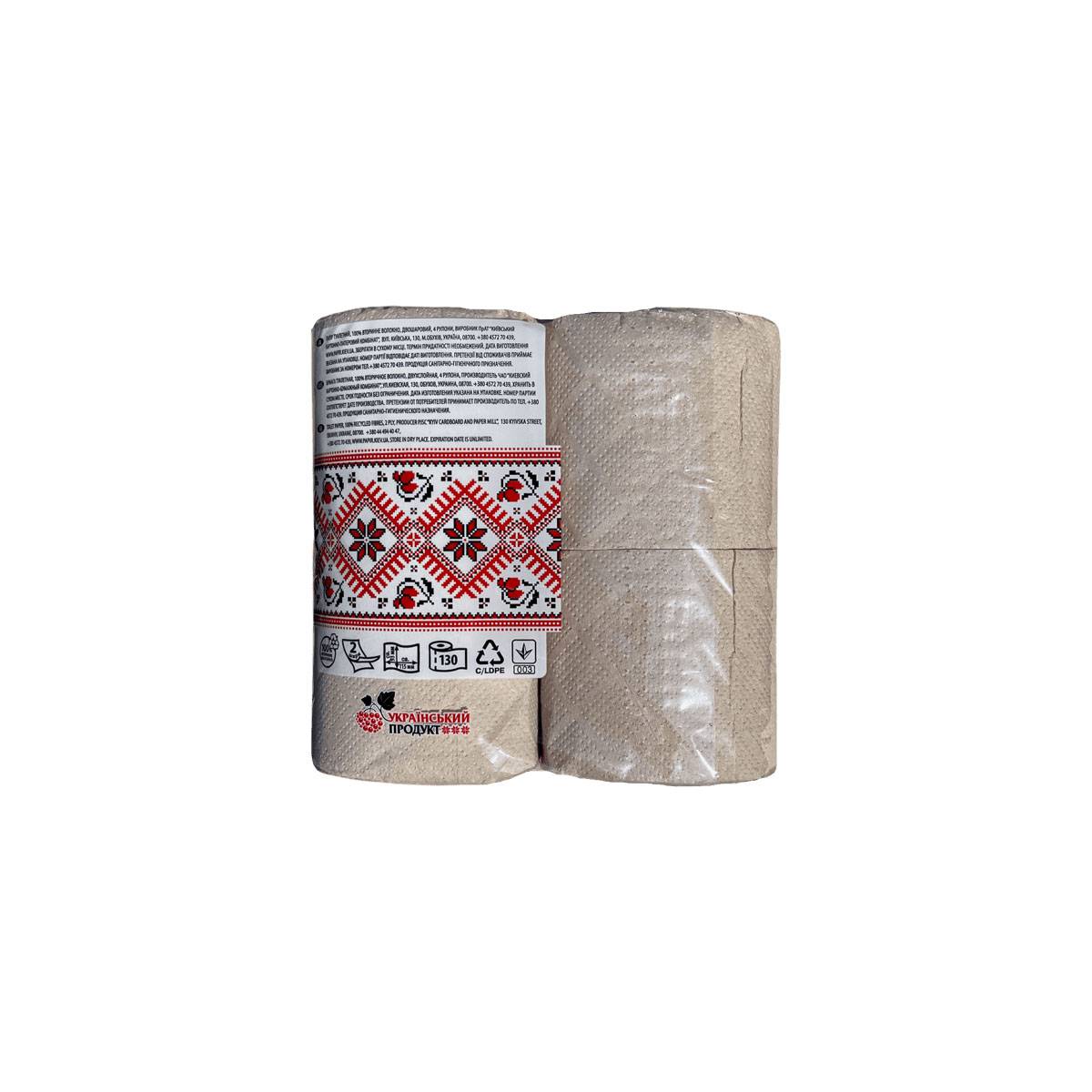 Туалетная бумага "Обуховская" серая (Упаковка 4 шт) 51507 Київський картонно-паперовий комбінат