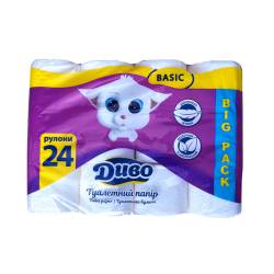 Туалетная бумага «ДИВО BASIC» BIG PACK (Упаковка 24 шт) 51307 Київський картонно-паперовий комбінат