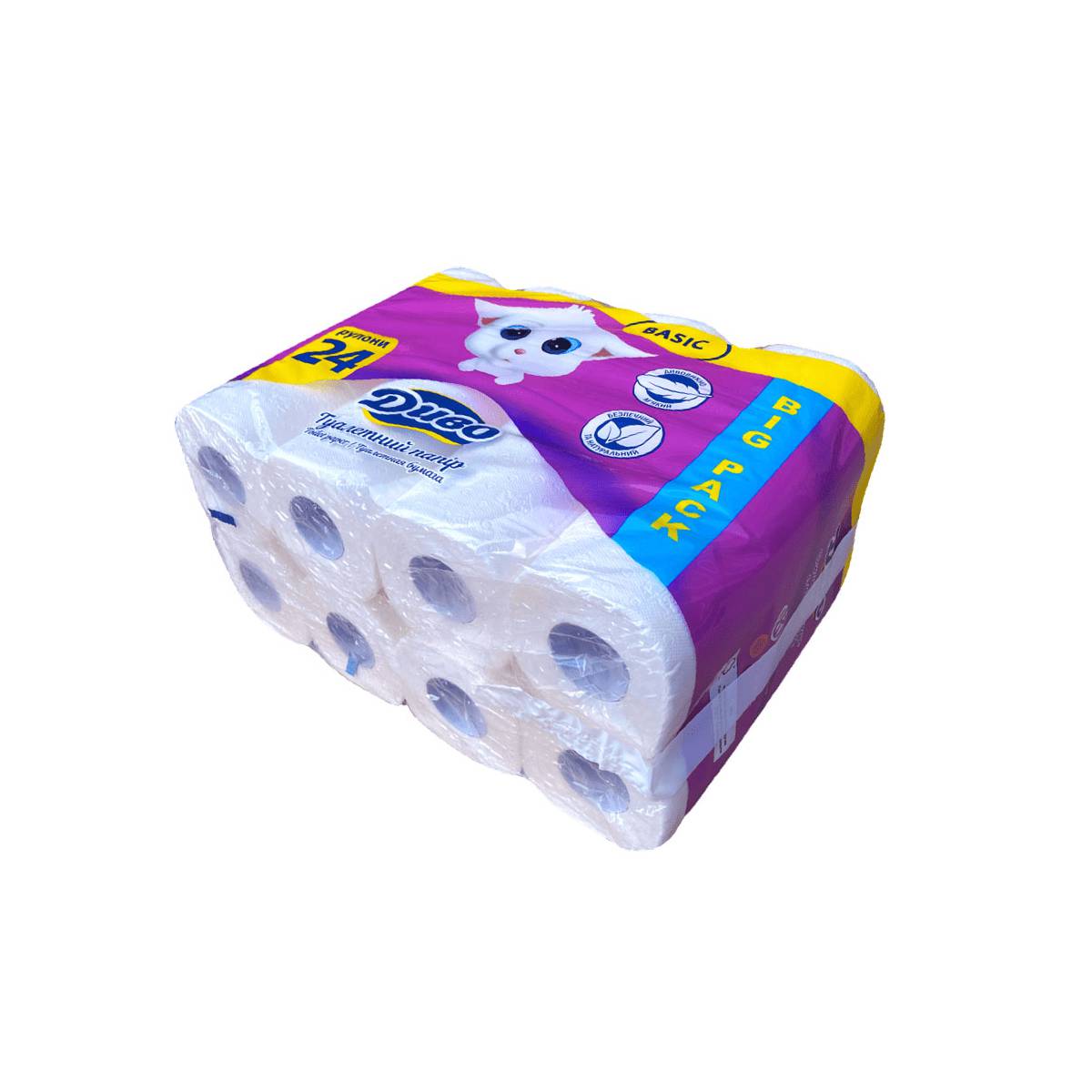 Туалетная бумага «ДИВО BASIC» BIG PACK (Упаковка 24 шт) 51307 Київський картонно-паперовий комбінат