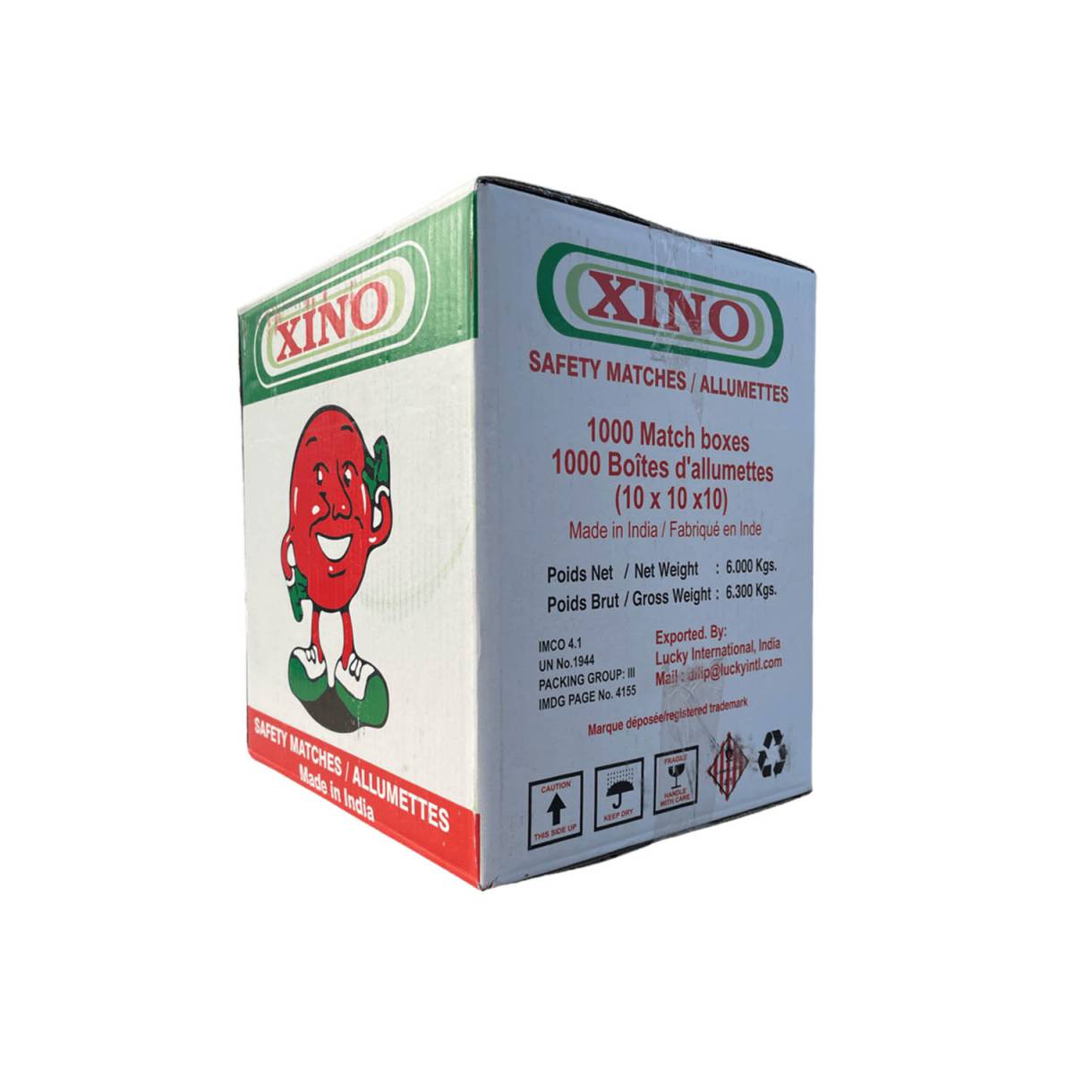 Спички "Wooden Safety Matches" XINO (ящик 100 блоков / 10 коробков в блоке) 50707 HSG