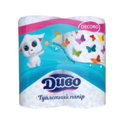 Туалетная бумага "ДИВО" DECORO фиолетовый рисунок (Упаковка 4 шт) 51285 Київський картонно-паперовий комбінат