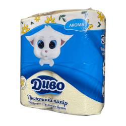 Туалетная бумага «ДИВО Арома» Оранжевая с ароматом Персика (Упаковка 4 шт) 51411 Київський картонно-паперовий комбінат 2