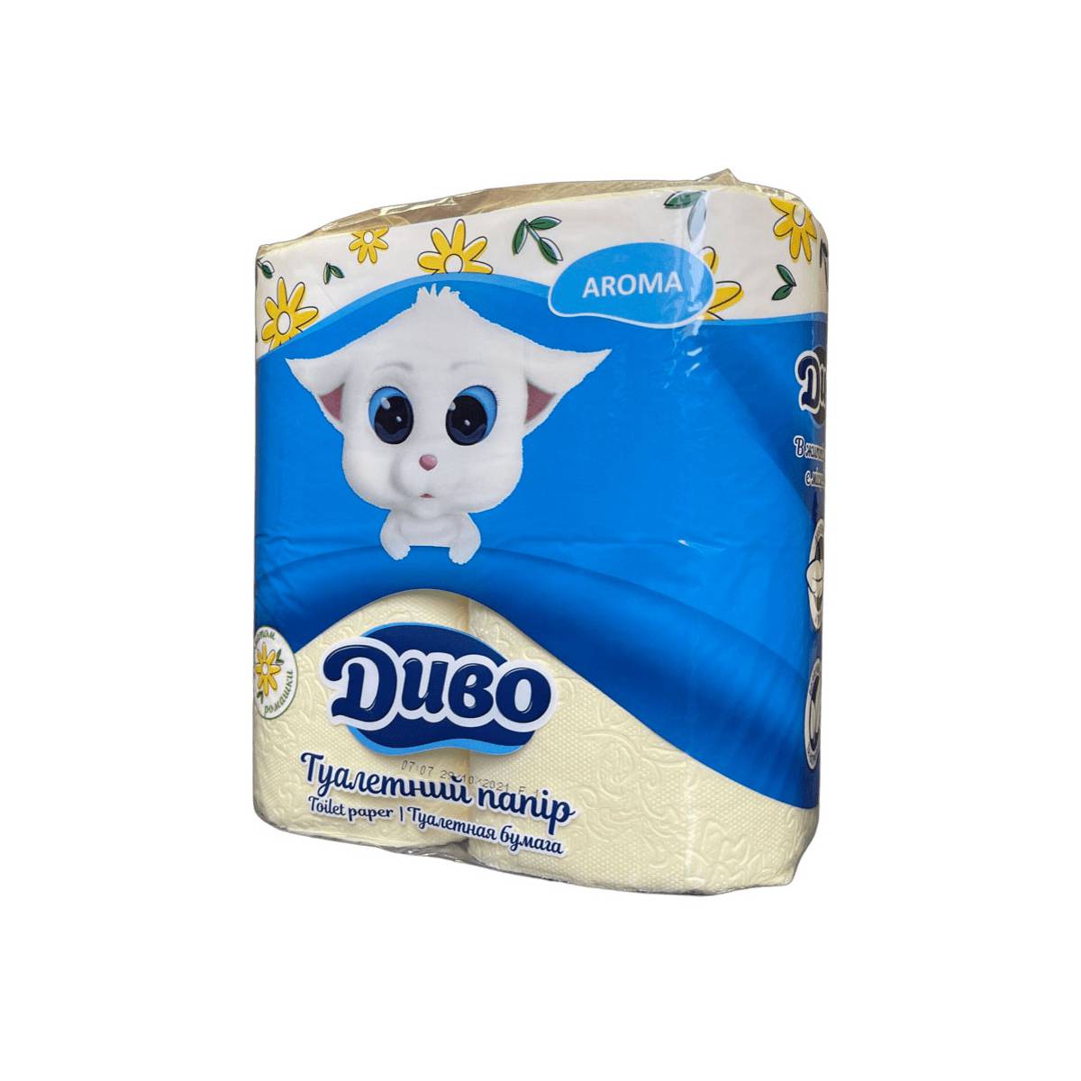 Туалетная бумага «ДИВО Арома» Оранжевая с ароматом Персика (Упаковка 4 шт) 51411 Київський картонно-паперовий комбінат