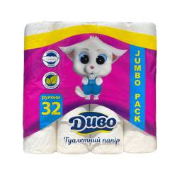 Туалетная бумага «ДИВО» Белая (Упаковка 32 шт) 51387 Київський картонно-паперовий комбінат