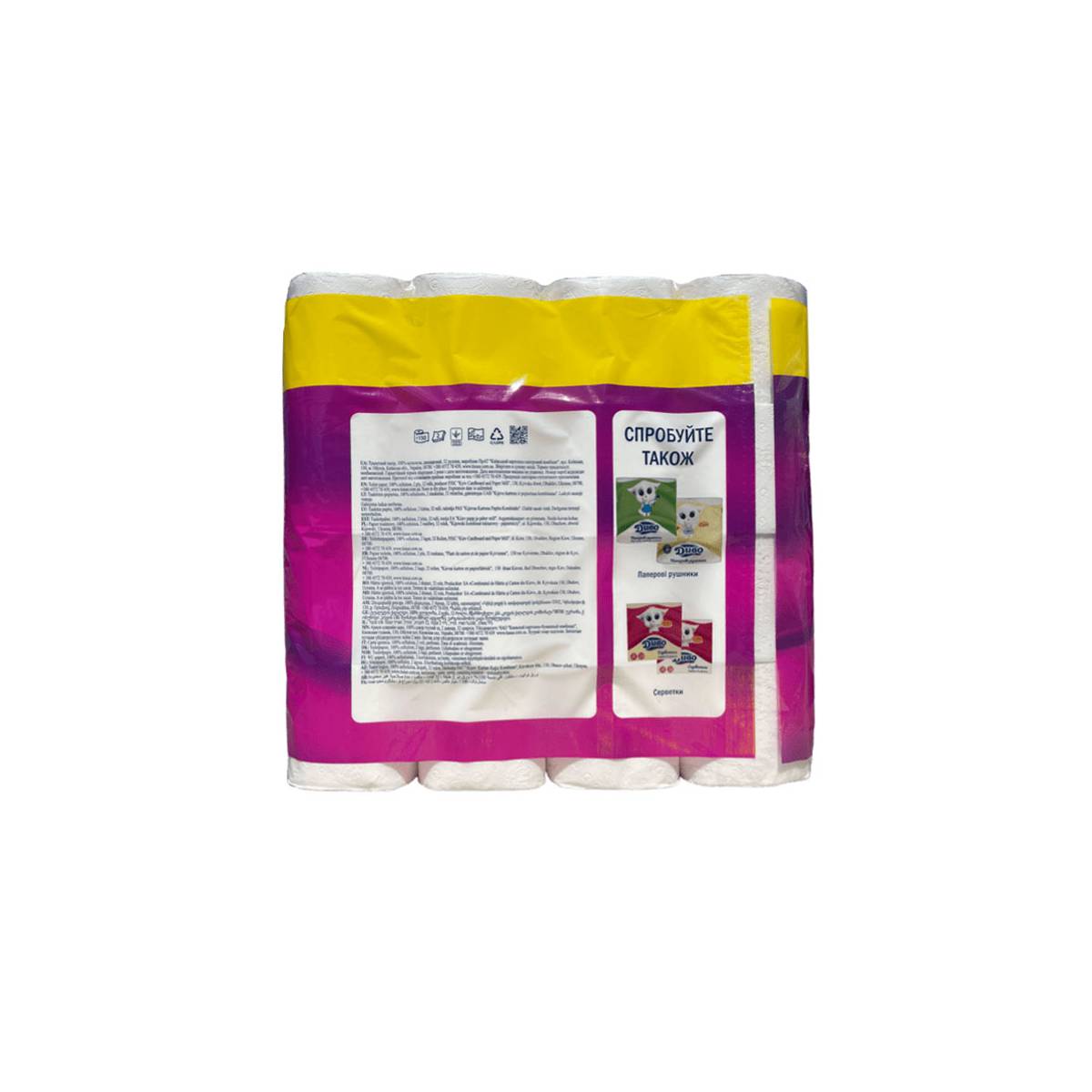 Папір туалетний «ДИВО» Білий (Упаковка 32 шт) 51387 Київський картонно-паперовий комбінат